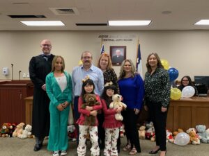 Muery family at Nov 2023 adoption finalization